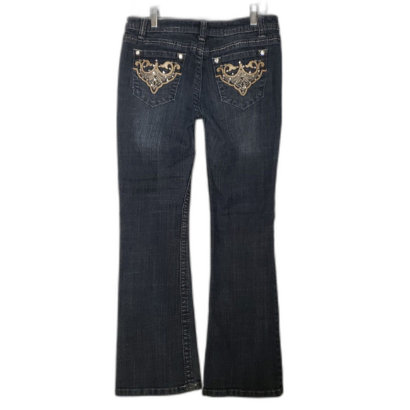 Ana Denim - ANA Bootcut Stretch Denim Jeans Womens Size Petite 28 8P Rhinestone Back Pockets